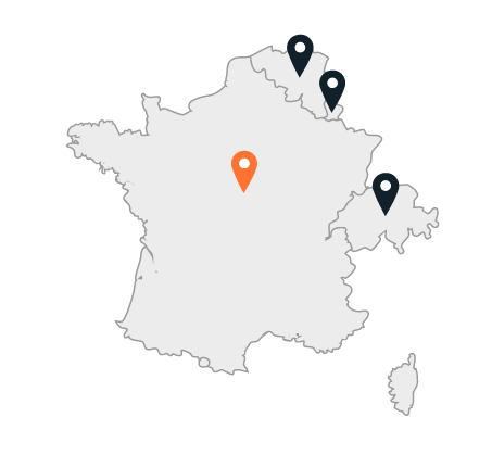 Carte France, Belgique, Luxembourg, Suisse (intervention GPLEAN)